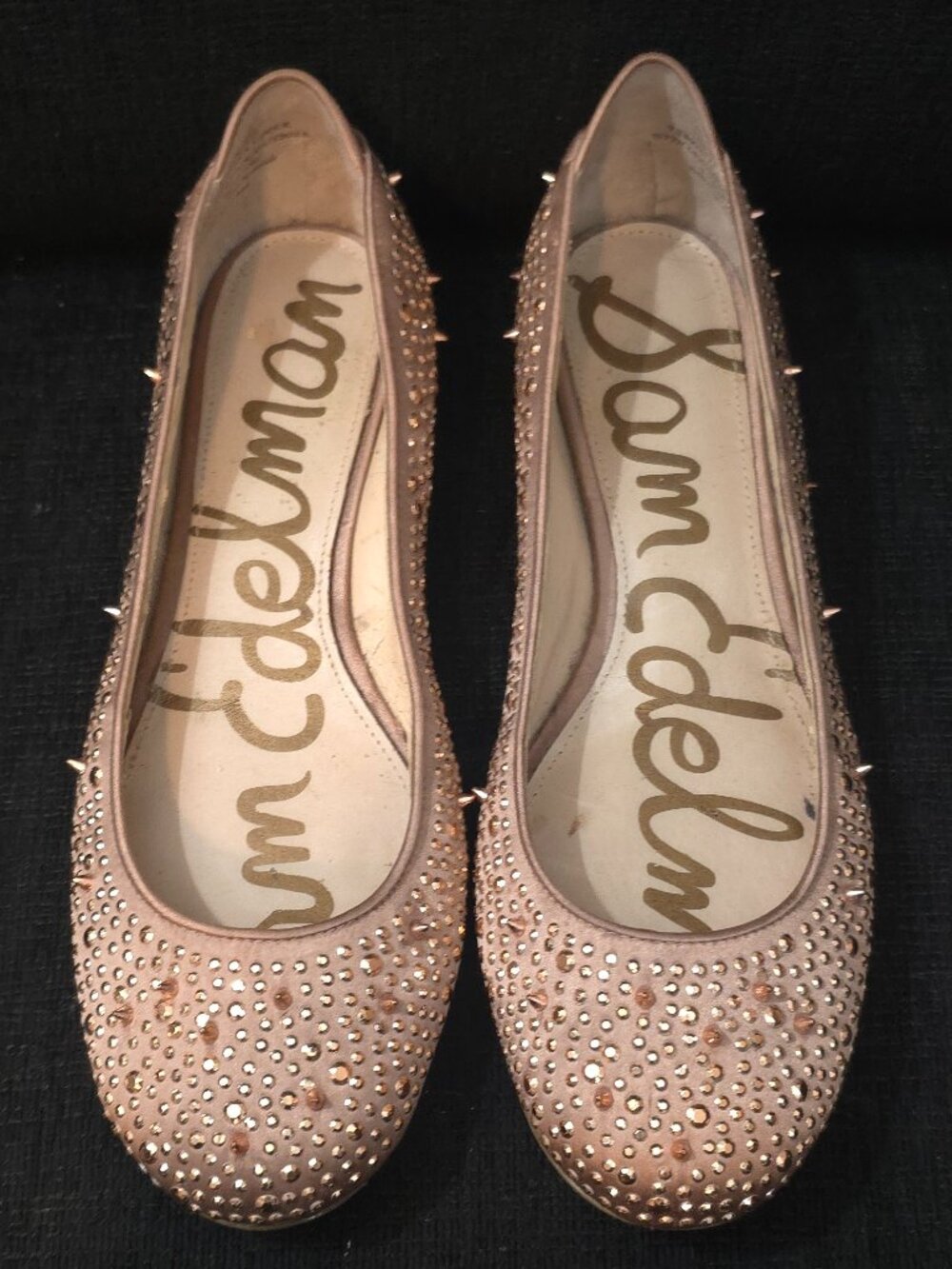 Sam Edelman Jolie Rose Gold Studded Design Flats - Woman's Size 8 1/2